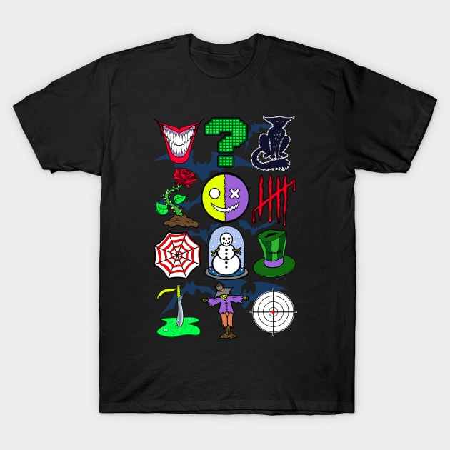 Bat Icons T-Shirt by IAmWBeard
